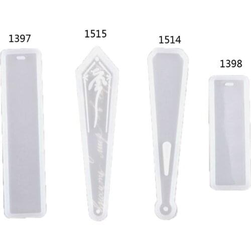 Handmade Token Bookmark Mould Rectangle Bookmark Silicone Mold Epoxy Resin Casting Molds Art Craft Tools Jewelry Making
