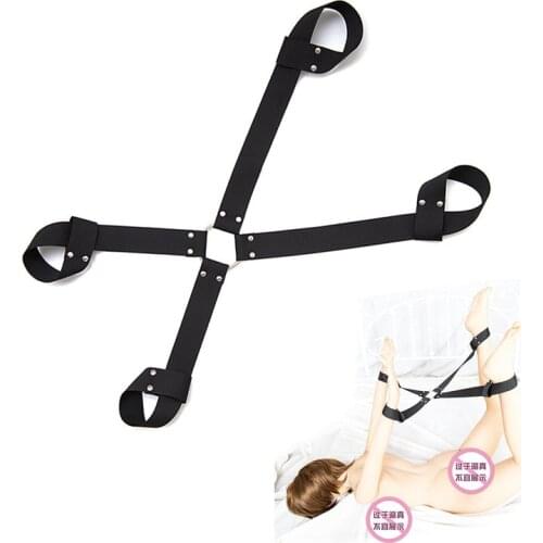 Adult Sex Products Erotic Bondage Bed Games BDSM Sex Bondage Set Women Handcuffs Ankle Cuff Restraints Sex Toys For Couples
