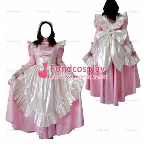 Sissy maid pvc dress lockable Uniform cosplay costume Tailor-made[G2460]