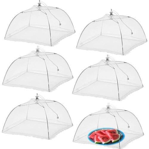 Hot-10Pack 17 Inch -Up Mesh Food Cover Tent Umbrella Reusable Collapsible Camping Food Net Cover for Home Kitchen Outdoor