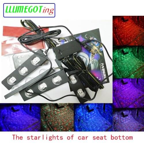 Styling Breathing Voice Remote Control RGB Starlight Strip Light for Car Seat Bottom LED Atmosphere Starlight Interior Lamp