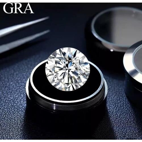 Loose Diamond Moissanite Stone 3mm to 12mm IJ color Round Brilliant Cut Loose Beads Fine Jewelry For Ring Earrings Material Gem