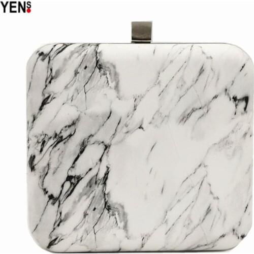 Women Shoulder Messenger Bag Brand Fashion Geometric Marble Print Square Handbag Wallet Lady Female Crossbody Bag Clutches