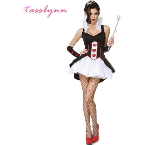 The Red Queen Cosplay Costumes Sexy Ball Queen of Hearts Costume Costume European and American Women Show Game Uniform