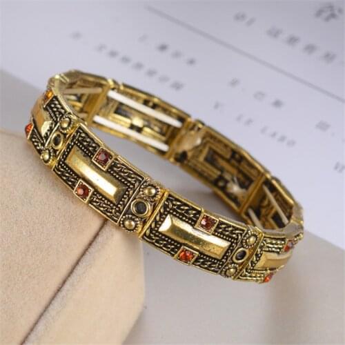 Women Bohemian Vintage Charm Stretch Bracelets & Bangles Adjustable Boho Marcasite Bracelet Bijoux Aliespress Cheapest Jewelry