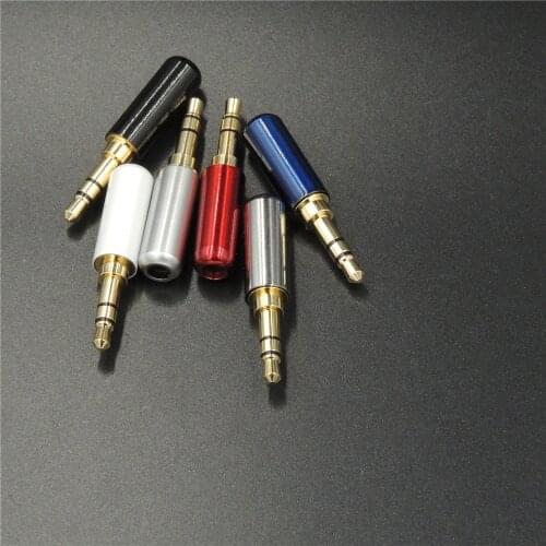 10Pcs 3.5 mm RCA Plug Audio Jack 3 Pole Gold Plated Earphone Adapter For DIY Stereo Headset or Used for Repair Earphone