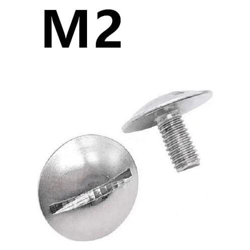 20pcs/lot M2x3/4/5/6/8/10/12mm GB947 Stainless steel 304 material extra large flat head slotted screw