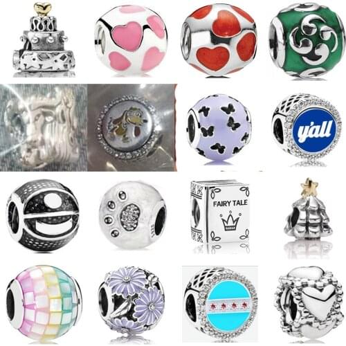 2021 NEW 100% 925 Sterling Silver Cute animal butterfly Charm Fit DIY Women Bracelet Fashion Original Jewelry Gift