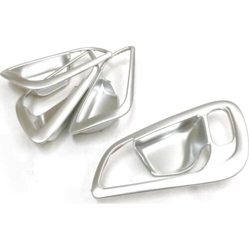 4PCS/set Car Chrome Plating ABS Inner Door Handle Bowl Cover Sticker For Ford Focus 2015 2016 2017 Interior Decoration