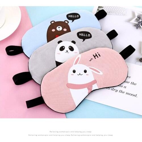 5Pcs/Lot Sleeping Eyepatch Sleep Blindfold Eye Cover Mask With Cotton Creative Lovely Cartoon Skin Friendly Design For Relax