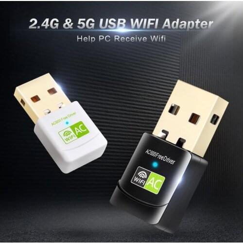 5G Dual-band 600Mbps drive-free WIFI wireless network card USB Ethernet PC adapter wifi LAN receiver