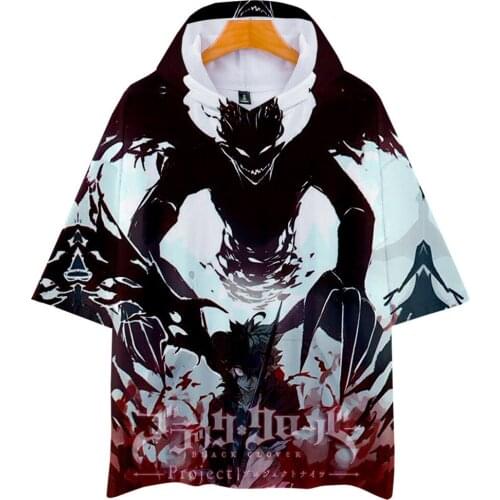 Fashion anime Black Clover hooded t shirt men/women harajuku 3d print t-shirt casual summer tshirt streetwear t shirts tops