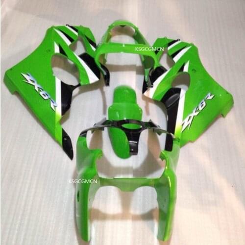 Hot Injection molding fairings for Kawasaki ZX-6R 2000 2001 2002 green black body fairing Ninja ZX6R 00-02