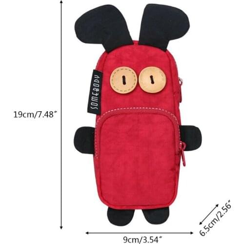 Kawaii Novelty Cartoon Rabbit Pencil Case Pen Bag Makeup Pouch School Stationery 20CA
