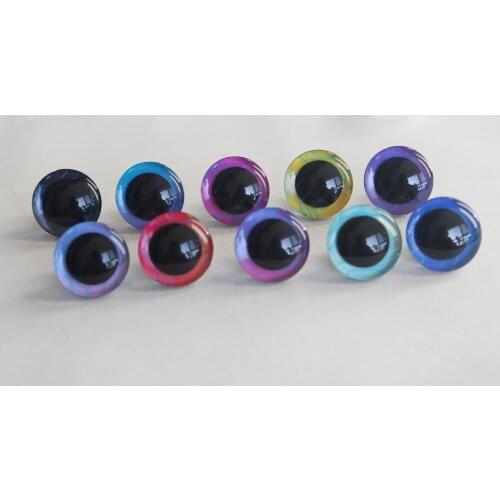 Cool eyes 40pcs 9 12 14 16 18 20 25 30 35mm New 3D Colorful Toy Eyes + Back Washer for Diy Plush Doll--S10--COLOR OPTION