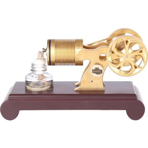Suction Fire Type All Brass Vacuum Single-Cylinder Stirling Engine Model Physics Science Experiment Toy For Children Toys Gift