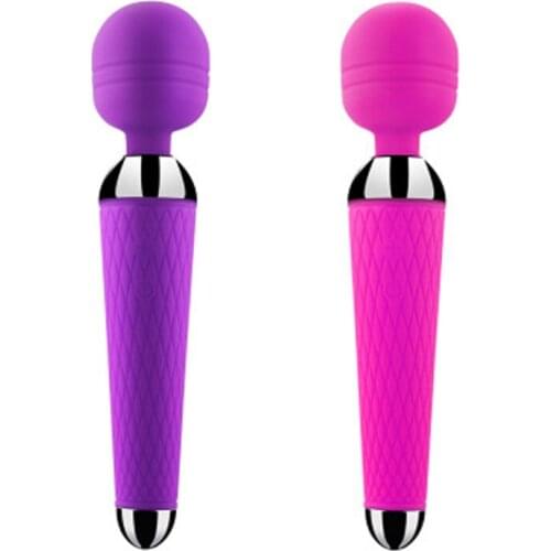 Powerful Oral Clit Vibrators USB Charge Av Magic Wand Vibrator Anal Massager Adult Sex Toys For Women Safe Silicone Sex Product