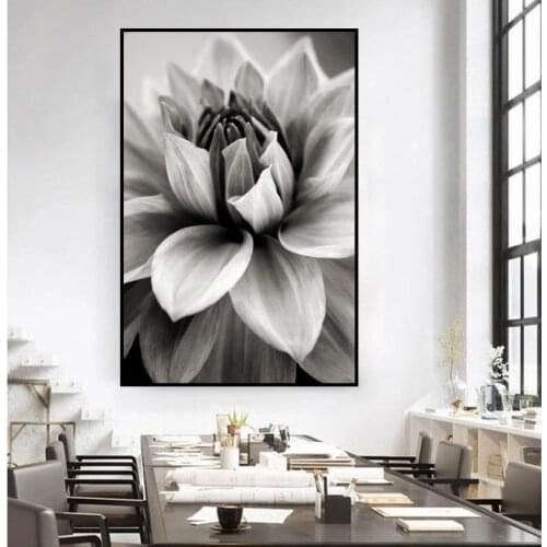 Abstract Retro Lotus Flowers Wall Art Posters and Prints Canvas Art Paintings Nordic Wall Pictures for Living Room Cuadros Decor