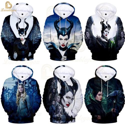New Maleficent Mistress of Evil 3D Disney Kids Baby Boys Girls Toddlers Hoodies Cartoon Tracksuit Children Clothing Sweatshirts