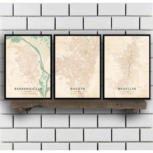 Barranquilla Bogota Medellin Colombia Poster