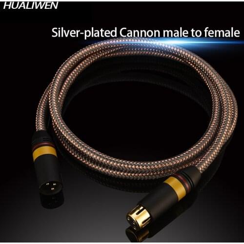Gold-plated Cannon male and female microphone Cannon line speaker mixer KTV microphone audio silver-plated audio line