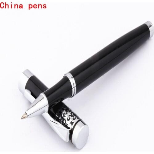 Luxury quality 400 Century Flower hat black Business office Medium Nib Rollerball Pen New