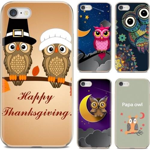 For Huawei Y6 Y5 2019 For Xiaomi Redmi Note 4 5 6 7 8 Pro Mi A1 A2 A3 6X 5X 7A animal owl funny Silicone Case Cover