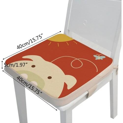 Portable 40x40x5cm Child Toddler Cartoon Animal High Chair Seat Booster Baby Infant Increasing Cushion Thick Pad for Dining