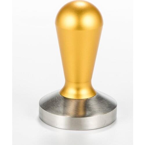 Coffee Tamper 57.5mm Flat Base Stainless Steel Coffee Powder Hammer Espresso Cafe Barista Coffee Maker Tools Accessories