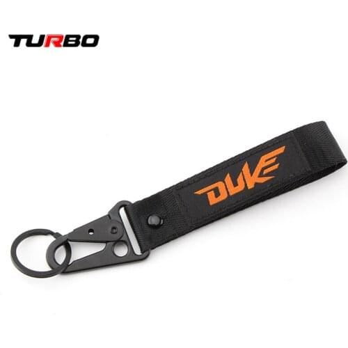 Universal Motorcycle Embroidery Fabric Badge Keyring Keychain for KTM Duke 125 390 690 200 790 RC390 990 1190 1090