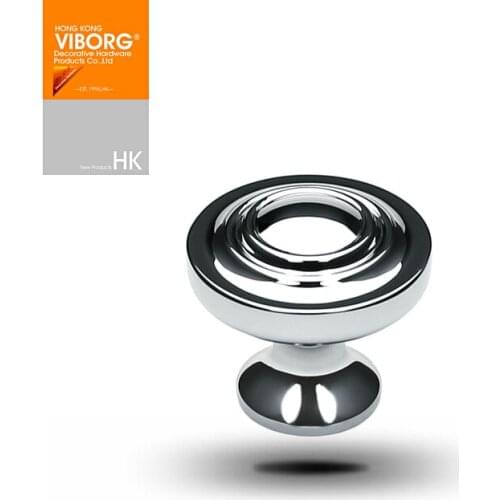 VIBORG Top Quality 33mm Zinc Alloy Kitchen Cabinet Cupboard Door Drawer Handle Pulls Knobs Drawer Knob, chrome, SP-5877