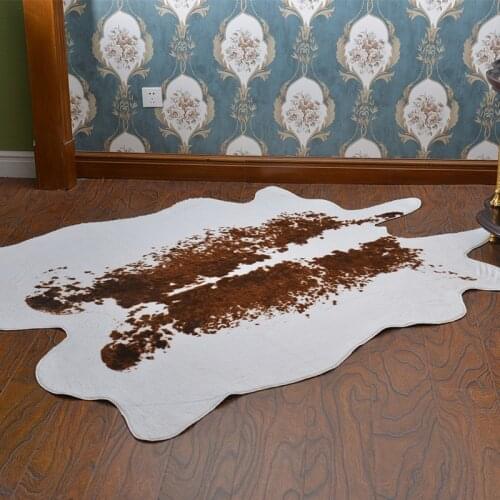 Zebra/Cow Printed Carpet PV Imitation Leather Rugs Animal Skins Natural Shape Carpets Decoration Mats Clothing shooting props