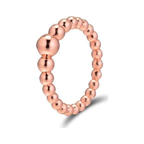 Ring Rose String of Beads Rings For Women Anillos Mujer Bague 925 Sterling Silver 925 Jewelry bijoux Femme Joyas Plata