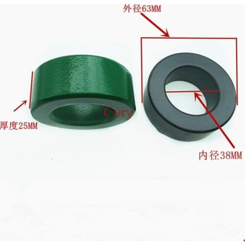 1PC 63X38X25mm Mn-Zn soft magnetic ferrite core cord cables EMI filter ferrite ring RF choke 2.5''X1.5''X1''MnZn PC40