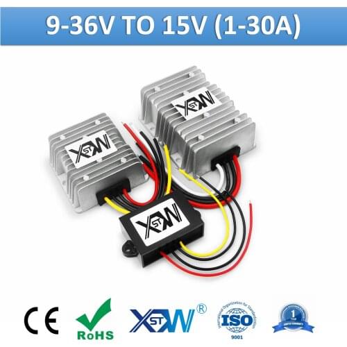 15V Voltage Regulator DC To DC 12V 24V 9-36V To 15V 1A 5A 10A 25A 30A CE ROHS Boost Buck Converter 15 Volts Voltage Converter