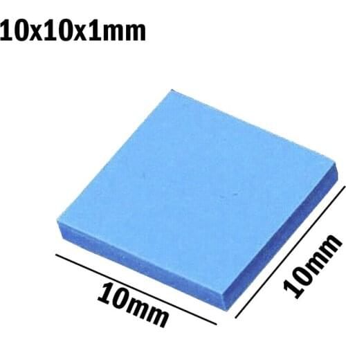 50pcs 10X10x1MM Heatsink Silicone Conduction Thermal Paste Compounds Pad