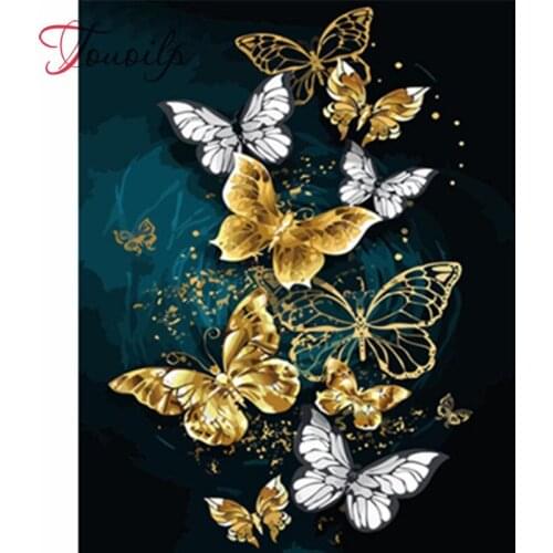 Diamant broderie peinture puzzle 5d, complet, diamant peinture noël, strass carré, mosaïque motif papillon abstrait