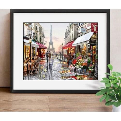 Diamond Embroidery Diamond Painting Cross Stitch Landscape Kits City Street Crafts 3D DIY Mosaic Home Decor