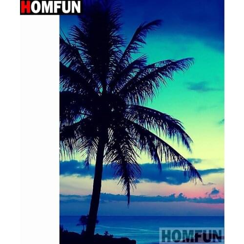 HOMFUN Full Square/Round Drill 5D DIY Diamond Painting "Landscape tree" 3D Embroidery Cross Stitch 5D Home Decor A14980