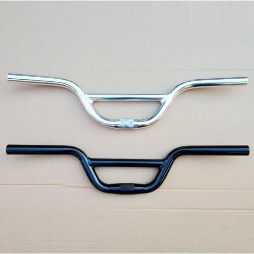 BMX Kids Bike Handlebar 22.2mm 520mm Aluminum Alloy Children Bicycle Swallow-shaped Handlebar Silver Black