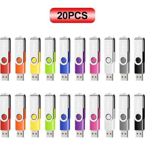 Bulk 20PCS USB Flash Drive 64MB Small Capacity usb2.0 Memory Stick Jump Drive for Computer Sewing/Embroidery Machine Multicolors