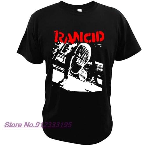 Rancid Tshirt Album Give Em the Boot Tshirt American Punk Rock Band Homme Soft 100% Cotton Tee Tops EU Size