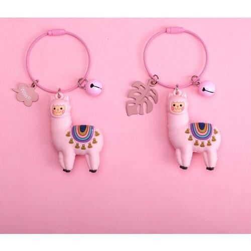 Hot sale fresh three-dimensional cartoon cute camel key chain key ring car pendant student lovers