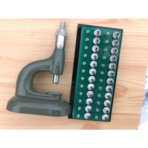 Free Shipping Jeweling Tool with Micrometric Screw and Set of 24 Pushers Anvils