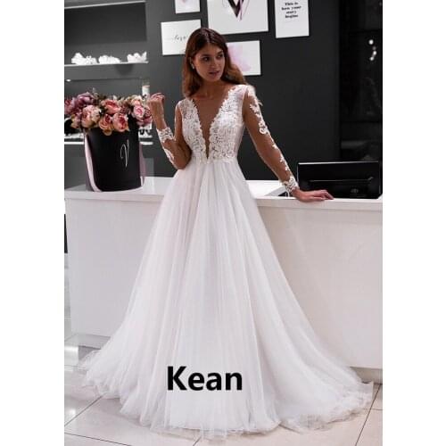 KEAN Long Sleeve Wedding Dresses