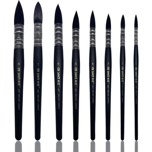 1Peice Watercolor Brush Wood Paint Brush Artist Hand Painting Brushes Water Color Gouache Drawing Art Brush Supplies