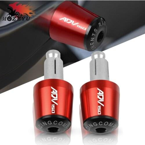 Red/Black For HONDA ADV150 ADV 150 2019-2020 CNC Billet Aluminum Motorcycle Handlebar Ends Fit For Most 7/8 22MM Handlebar Grips