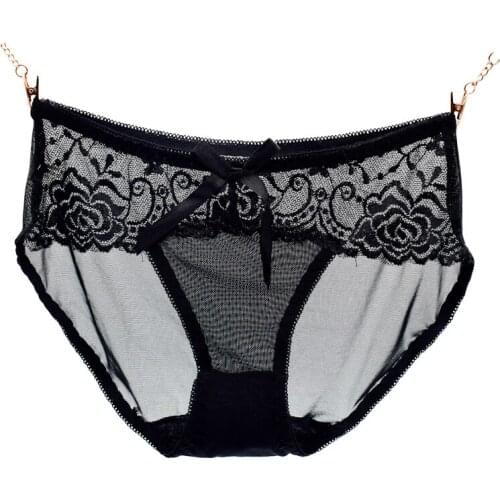 Hot ! Sexy Lace Panties Women Underwear Transparent Ultra thin Thongs Lady Panty Tangas G strings Lingerie girl lace briefs