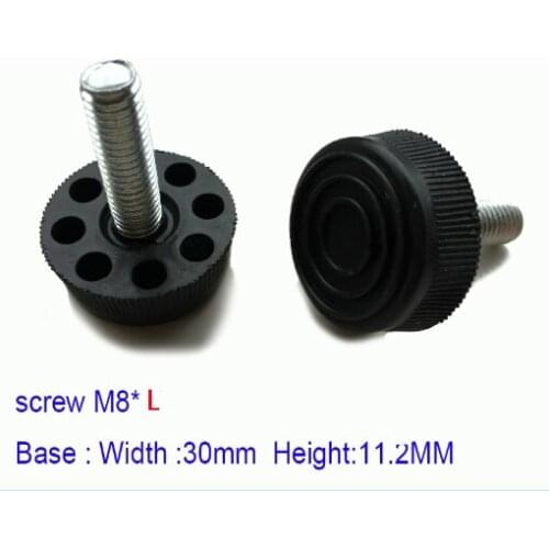 M8*L11 15 32 screw feet pad Leg Adjustable Base width30 mm Screw-in Furniture Cabinet Table Levelling Glide Feet Foot Screw On