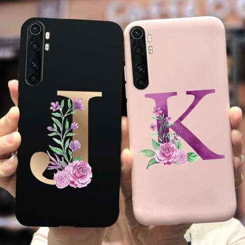 Cute Letters Case For Xiaomi Mi Note 10 Lite Case Mi Note 10 Lite Pro Fundas Soft Silicone Back Cover Mi Note 10 Pro Phone Cases